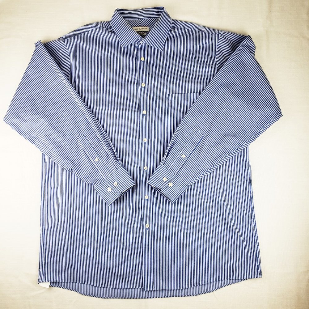 JOSEPH ABBOUD Striped Regular Fit Tall Dress Shirt